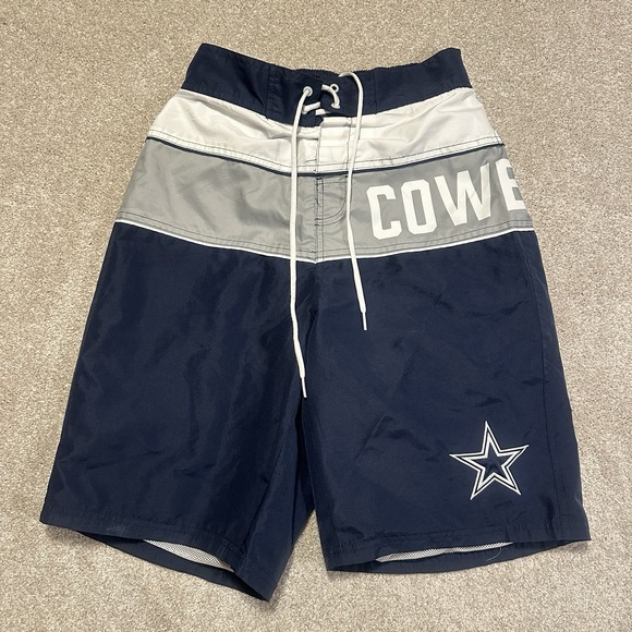 Dallas Cowboys Swim‎ Trunk Mens Size Small Blue Lined NFL Football Beach Travel - Picture 1 of 8
